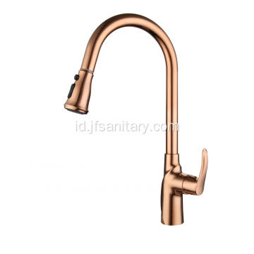 Rose Gold Pull Down Faucet Dapur untuk Wastafel